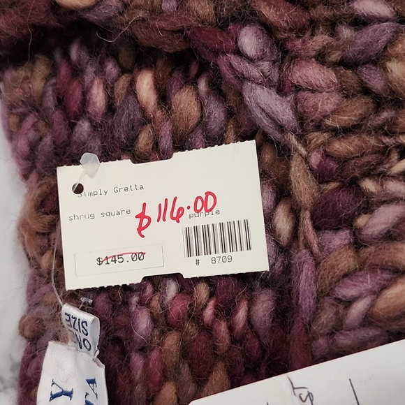 NWT Simply Greta Woven Crop Sweater with large Bell Sleeves - Picture 16 of 16